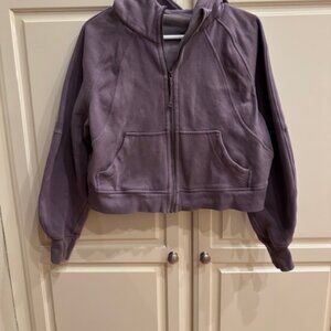 Lululemon Scuba Full Zip Cropped Hoodie Lavender Size XS/Small